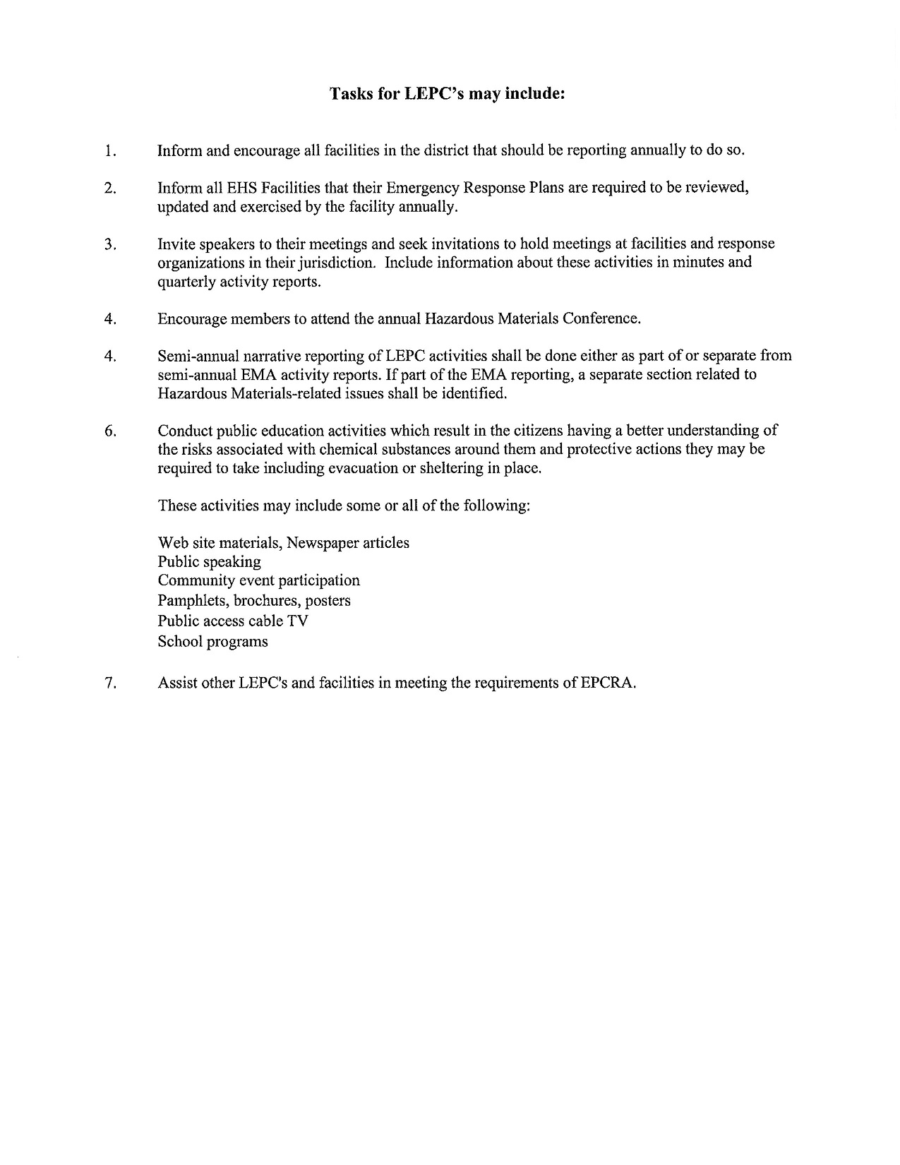 Local Emergency Planning Committee – Aroostook County EMA