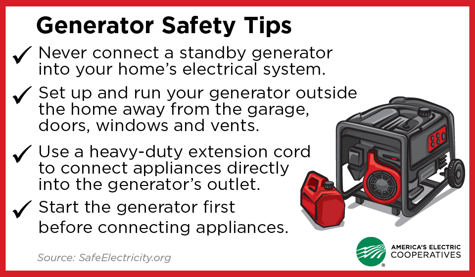 Generator Safety Tips Aroostook County Ema